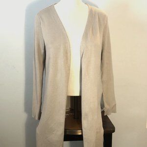Cotton Emporium - Simi Ribbed Sleeve Duster Cardigan.